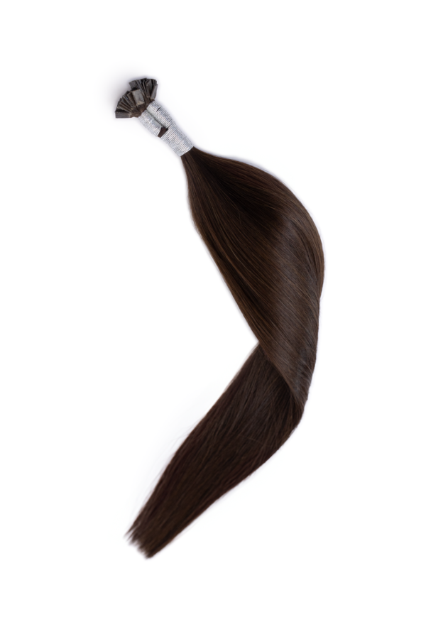 dark brown k-tip extensions